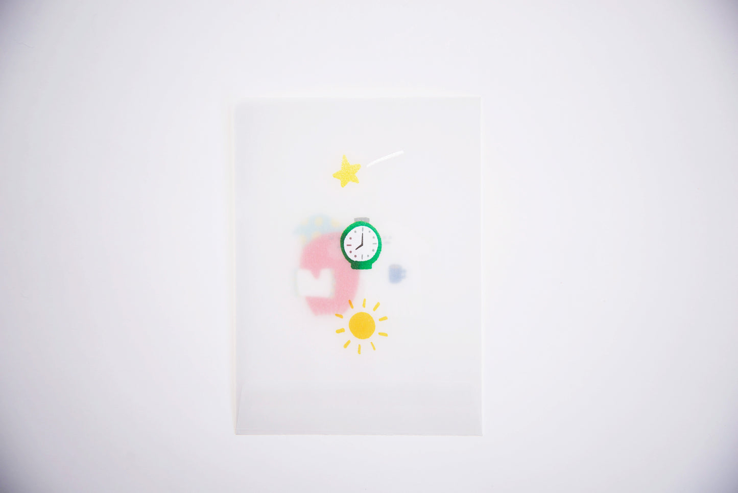めっちゃちいさい紙ファイル-おはよう-SHIRAISHI DESIGN×紙もの雑貨スキカッテ