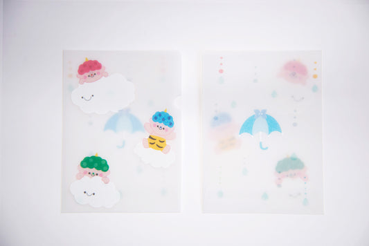 めっちゃちいさい紙ファイル-雷さま
