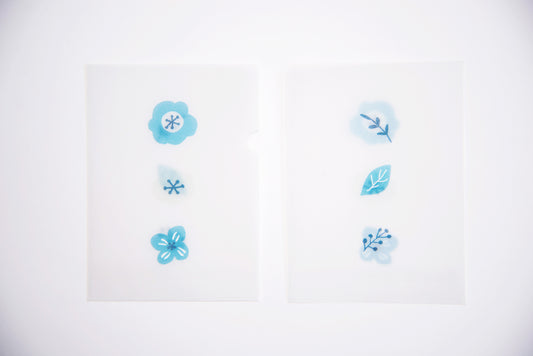 めっちゃちいさい紙ファイル-北欧花