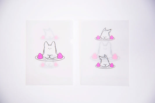 めっちゃちいさい紙ファイル-ねこプリン
