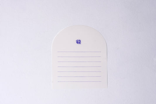 Round letter paper3枚入り 紫のお花