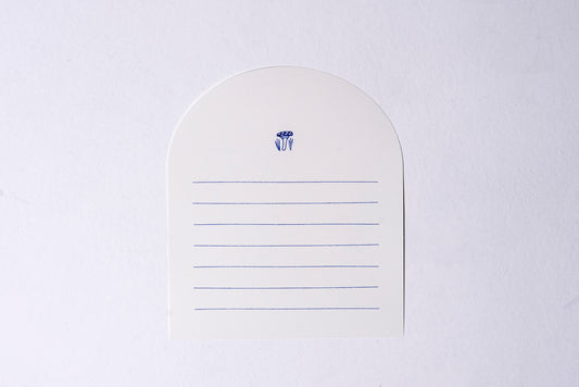 Round letter paper3枚入り 青いきのこ