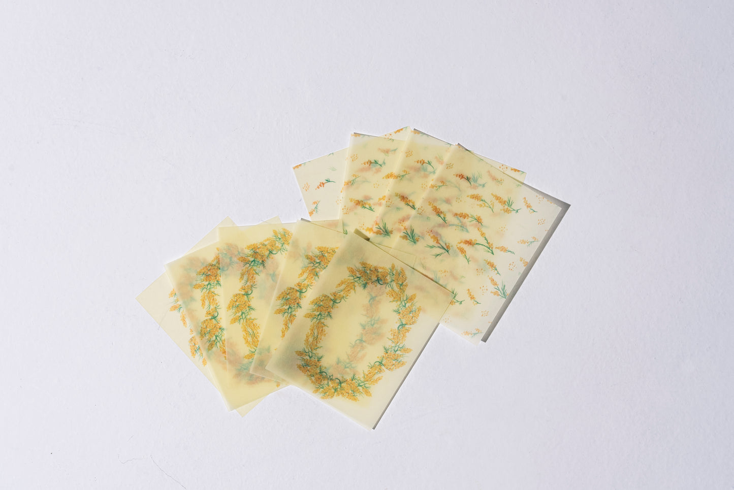 トレーシングペーパー メッセージカード ミモザ 2柄×5枚=10枚入り