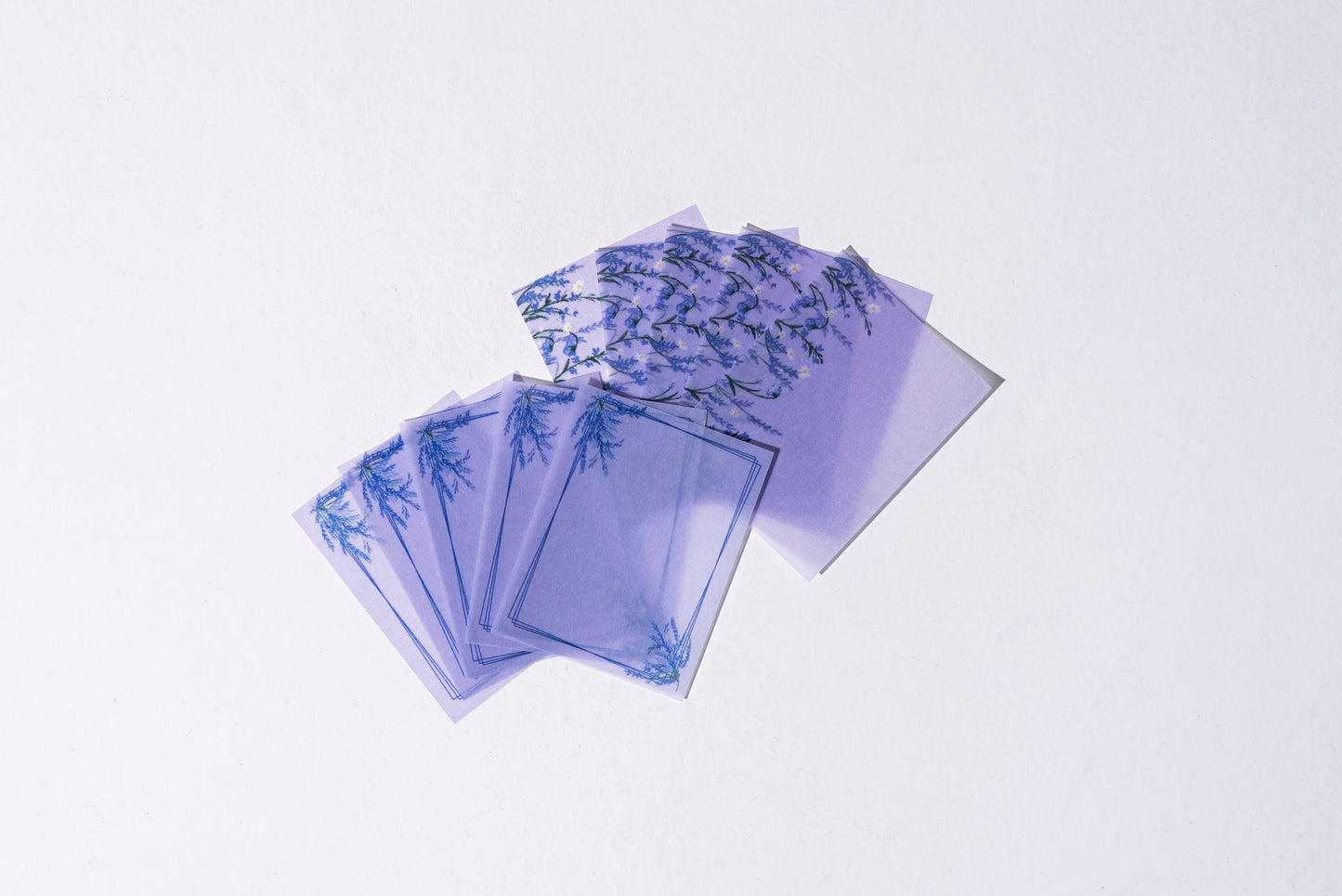 トレーシングペーパー メッセージカード ラベンダー 2柄×5枚=10枚入り