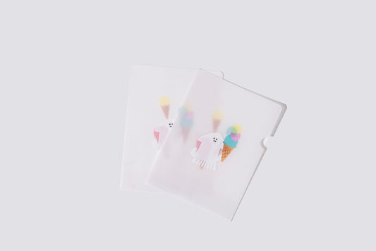 めっちゃちいさい紙ファイル アイスクリーム SHIRAISHI DESIGN×紙もの雑貨スキカッテ