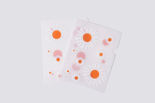 めっちゃちいさい紙ファイル レトロ花柄ホワイト