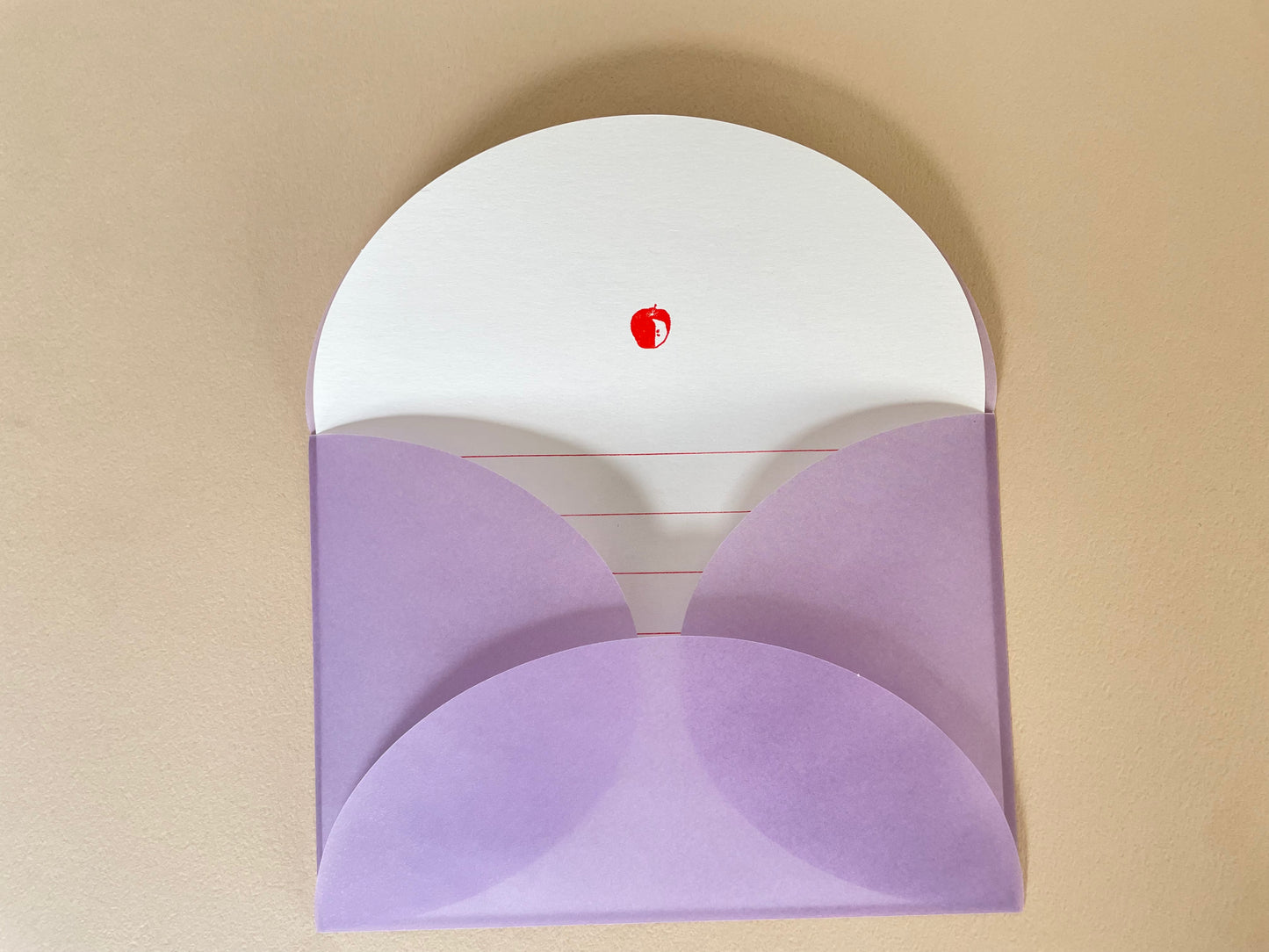 Tracing Paper round envelope3枚入り 紫