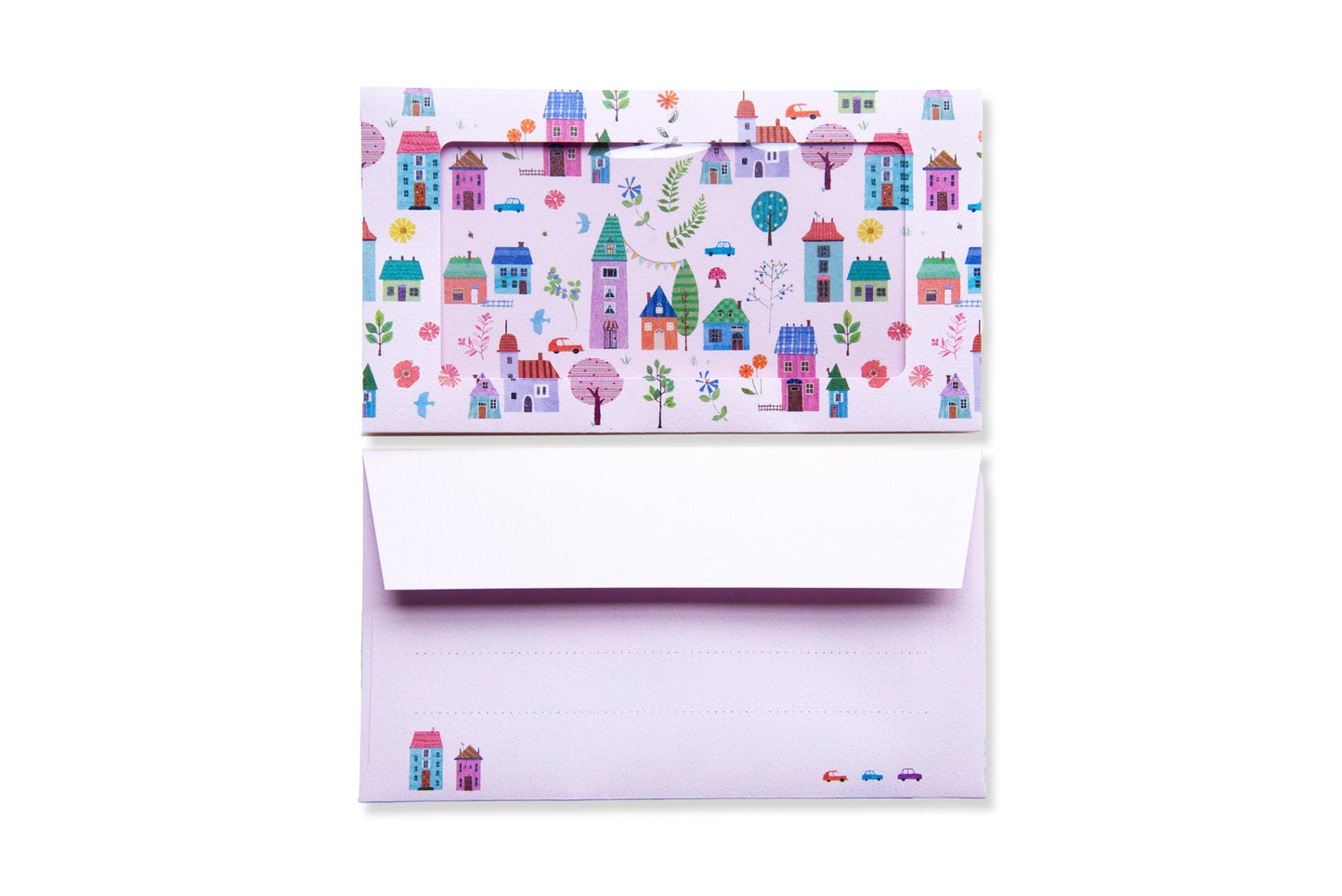 リフィル窓付きバイブル封筒　街並み