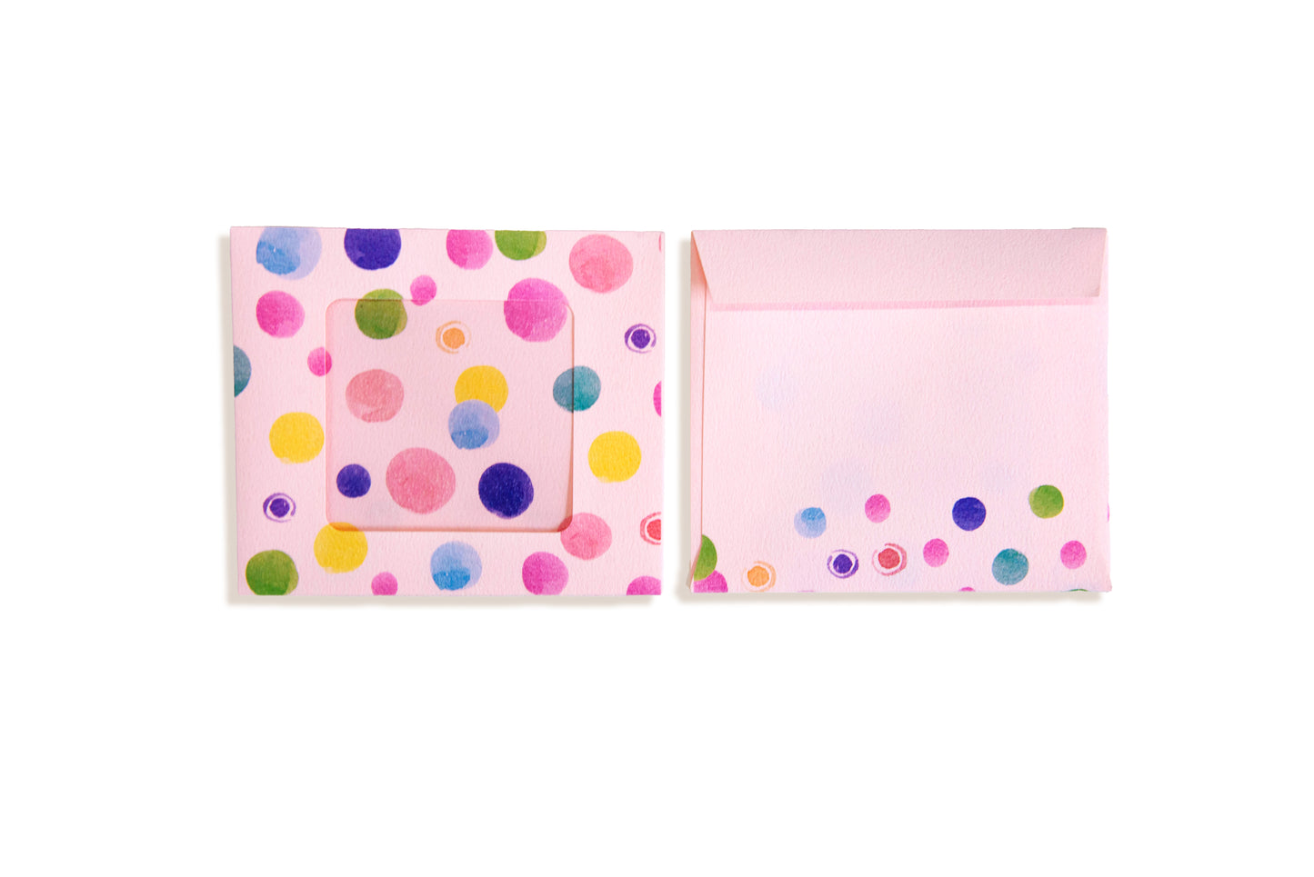 リフィル窓付き封筒　水玉