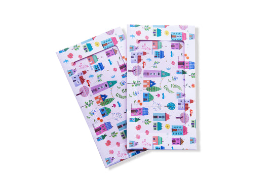 リフィル窓付きバイブル封筒　街並み