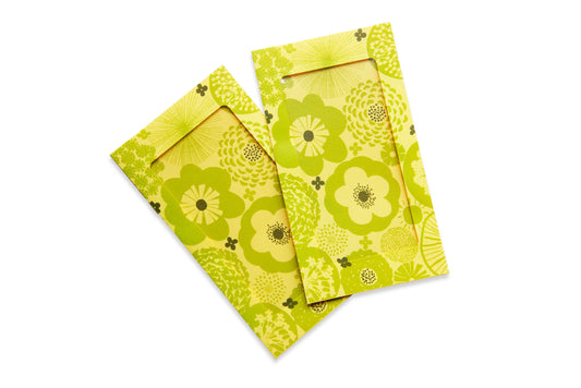 リフィル窓付きバイブル封筒　花