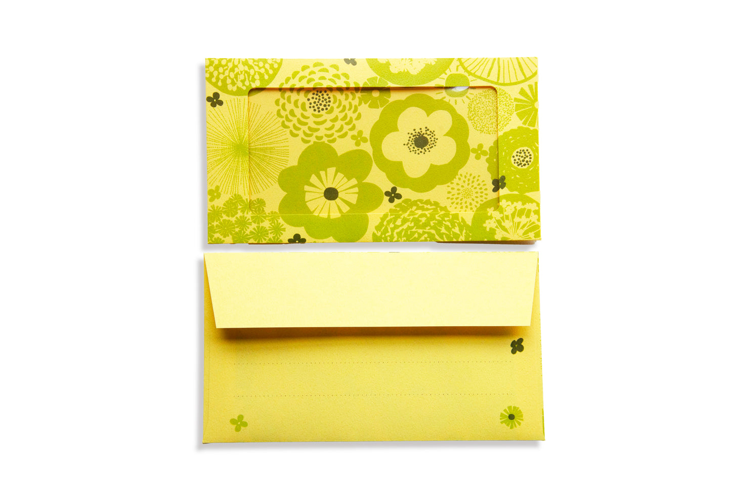 リフィル窓付きバイブル封筒　花