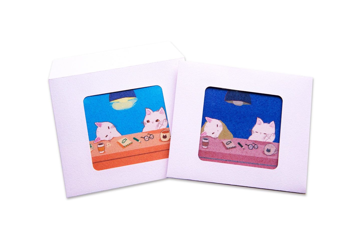 リフィル窓付き封筒レターセット　おやすみねこ