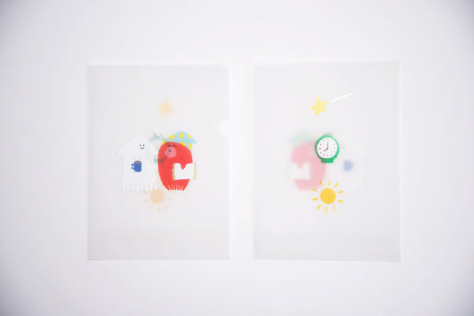 めっちゃちいさい紙ファイル-おはよう-SHIRAISHI DESIGN×紙もの雑貨スキカッテ
