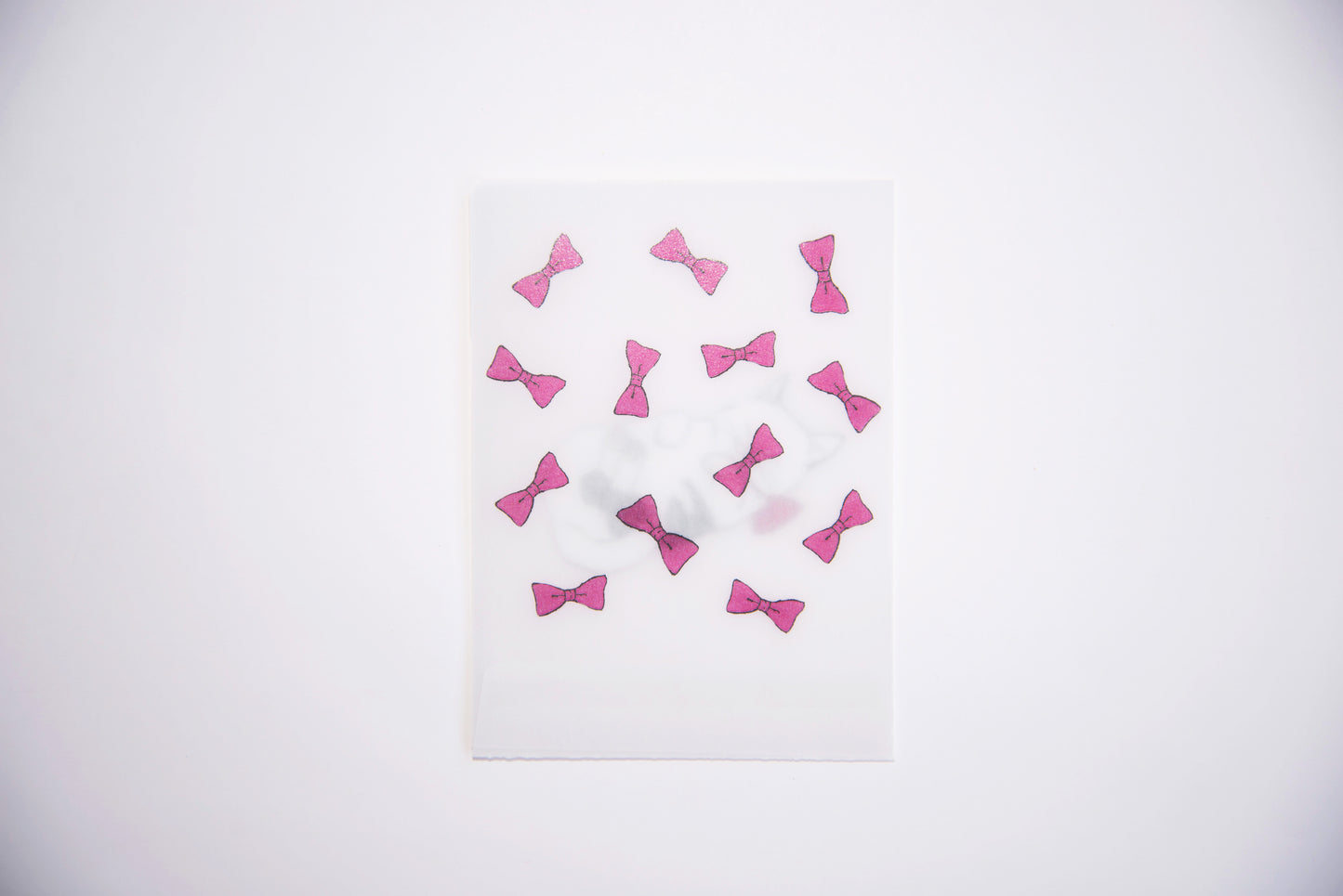 めっちゃちいさい紙ファイル-ねこリボン