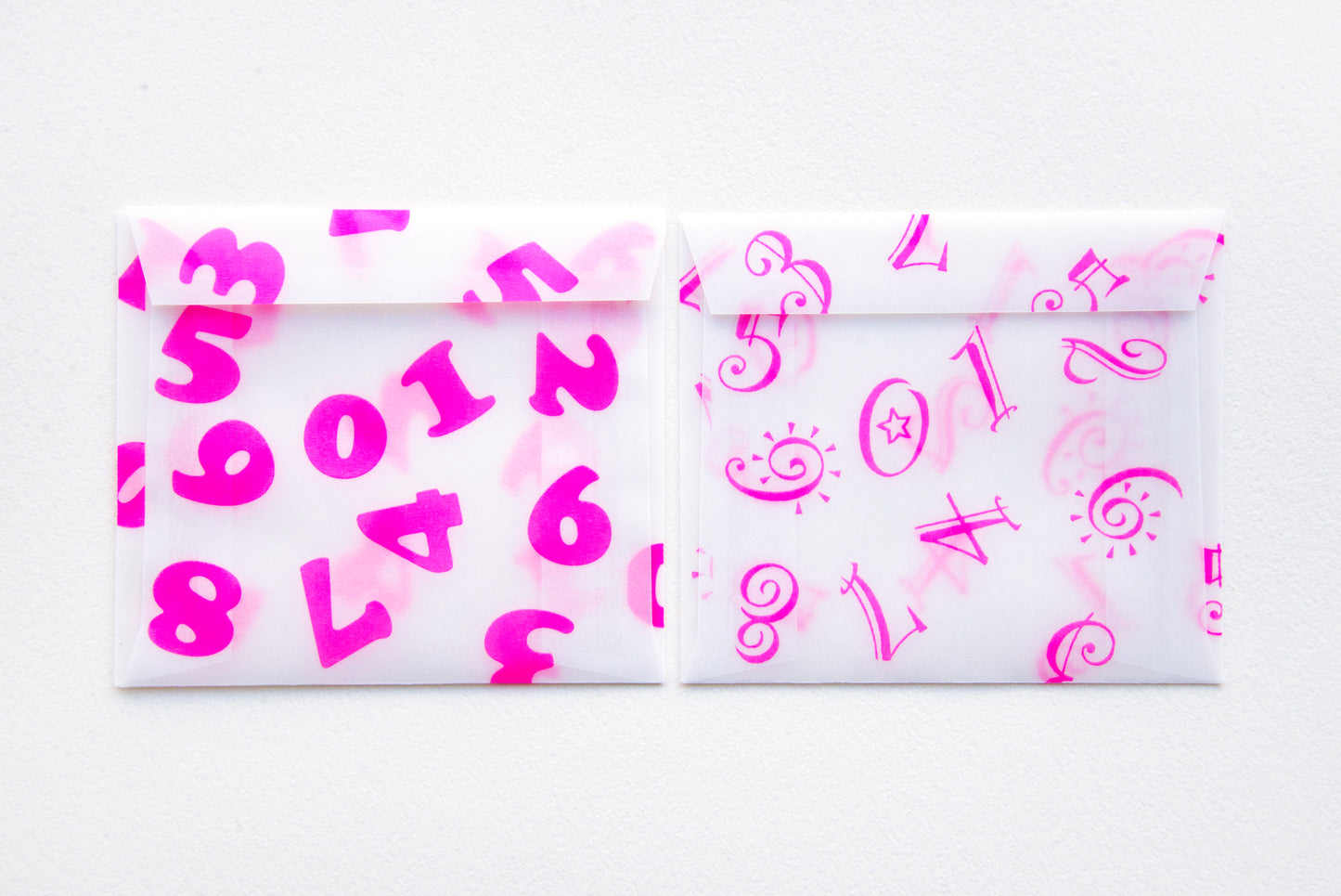 ミニ封筒リフィル　数字　２柄