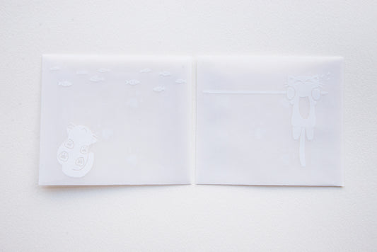 ミニ封筒リフィル　猫の運動　2柄