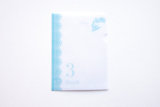 めっちゃちいさい紙ファイル  3月