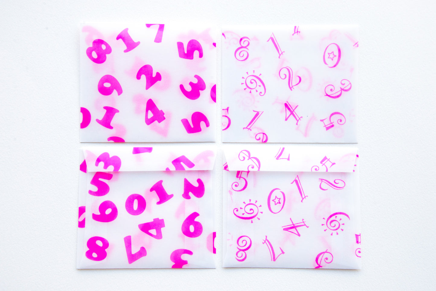 ミニ封筒リフィル　数字　２柄