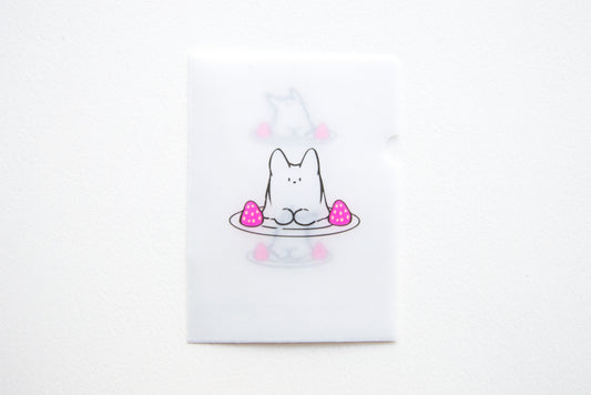 めっちゃちいさい紙ファイル-ねこプリン