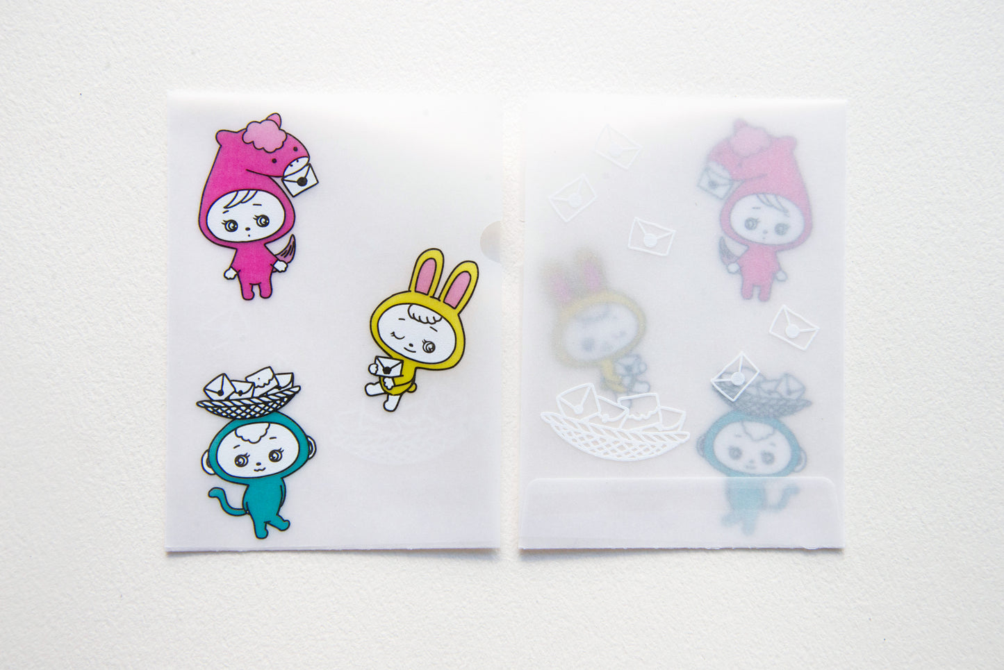 めっちゃちいさい紙ファイル-うま・うさぎ・さる