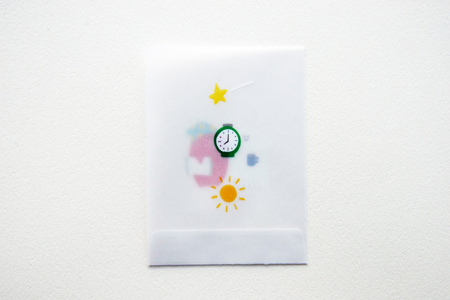 めっちゃちいさい紙ファイル-おはよう-SHIRAISHI DESIGN×紙もの雑貨スキカッテ