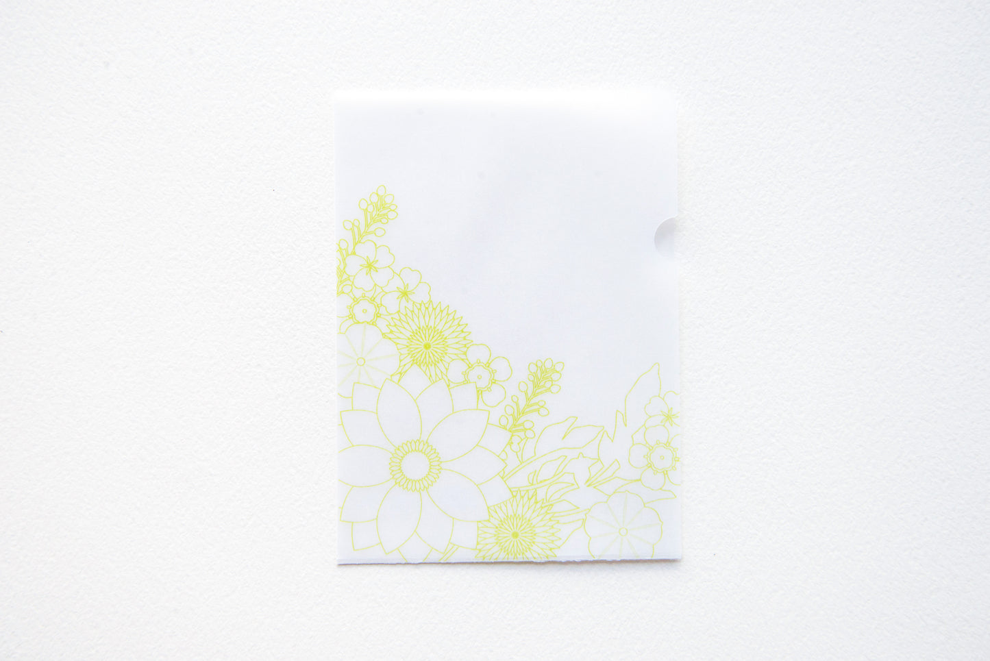 めっちゃちいさい紙ファイル  万花黄緑