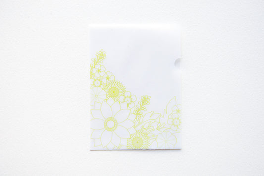 めっちゃちいさい紙ファイル  万花黄緑