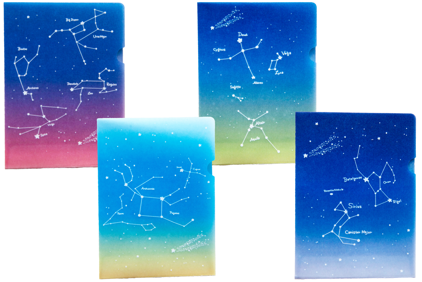 めっちゃちいさい紙ファイル  星座 全4種(各2枚入)