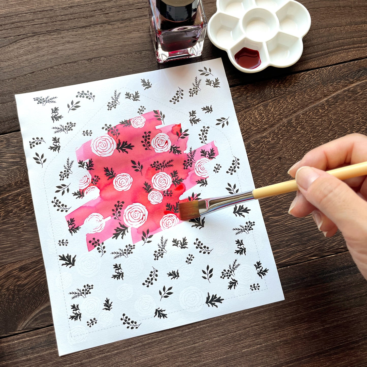 塗って楽しむ飾り紙　アソート　Shiraishi Design×紙もの雑貨スキカッテ