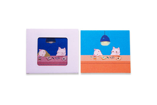 リフィル窓付き封筒レターセット　おやすみねこ