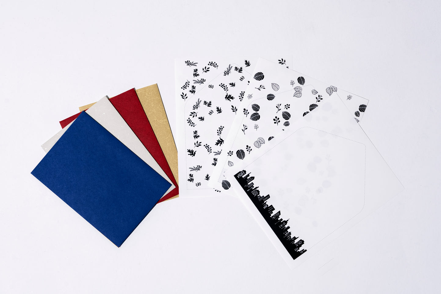 塗って楽しむ飾り紙　アソート　Shiraishi Design×紙もの雑貨スキカッテ