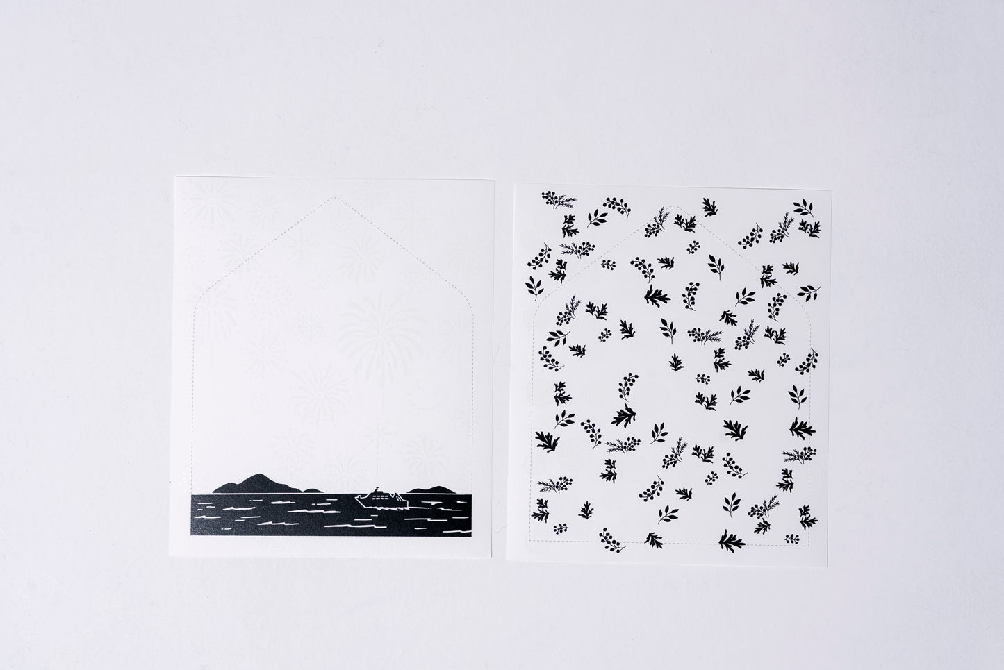 塗って楽しむ飾り紙　アソート　Shiraishi Design×紙もの雑貨スキカッテ