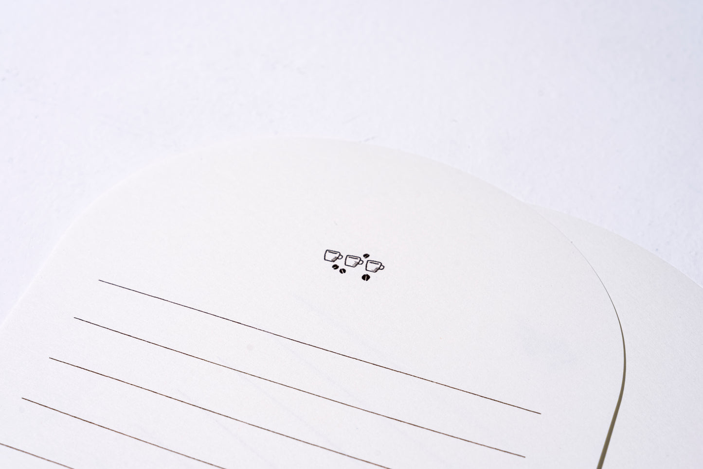 Round letter paper3枚入り 茶色いコーヒー