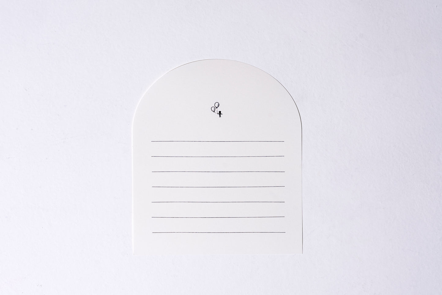 Round letter paper3枚入り 黒い風船