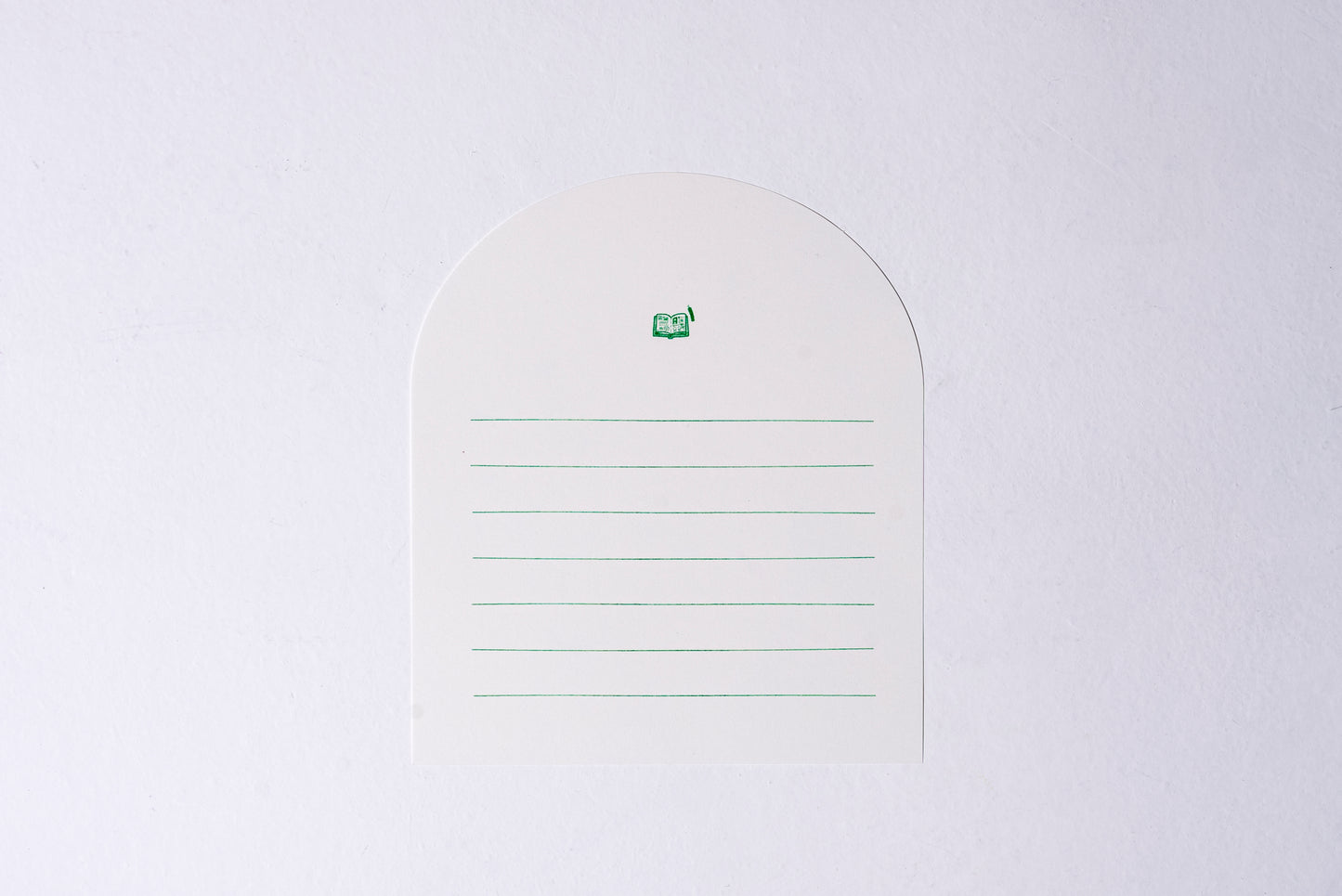 Round letter paper3枚入り 緑の本