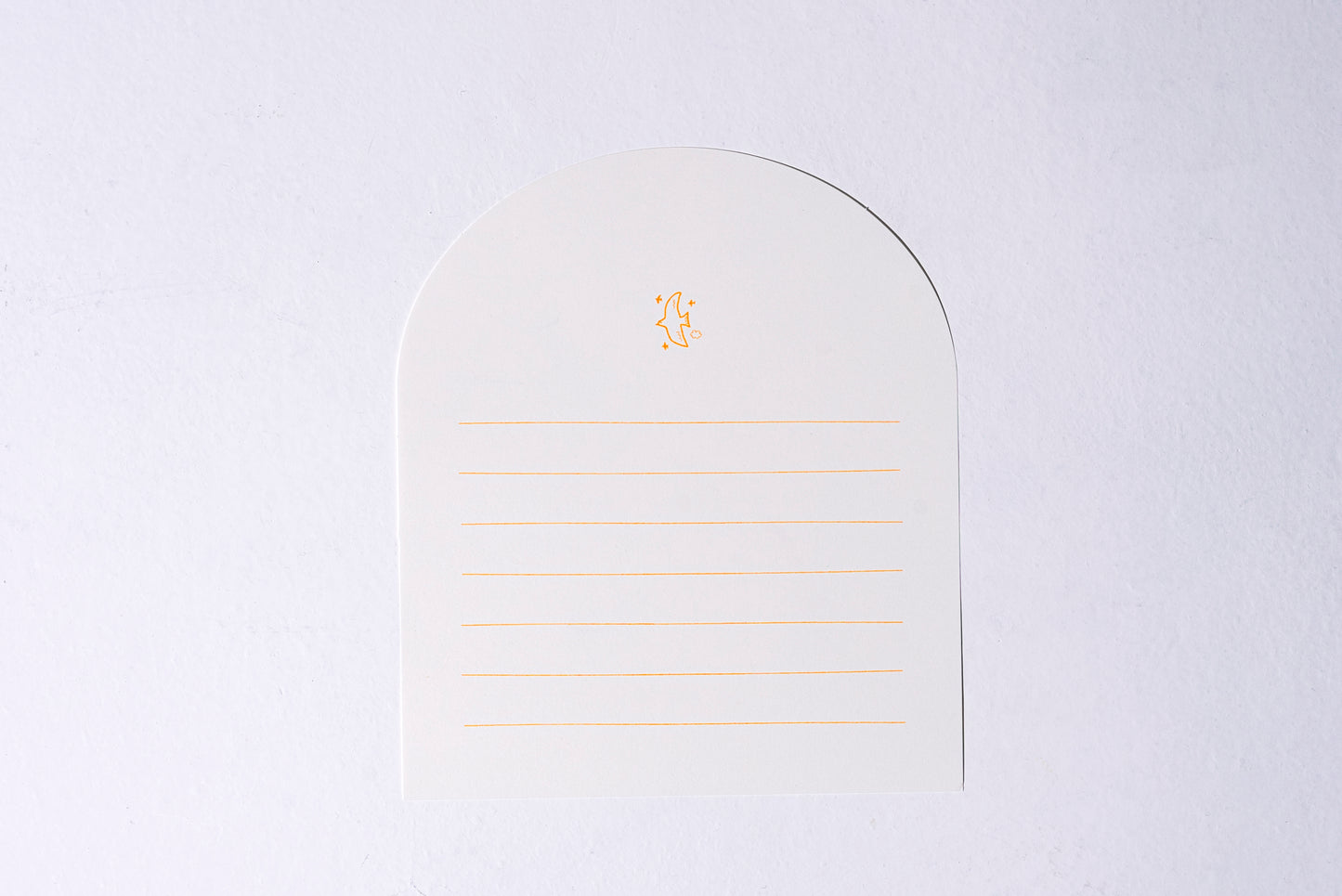 Round letter paper3枚入り 黄色の鳥