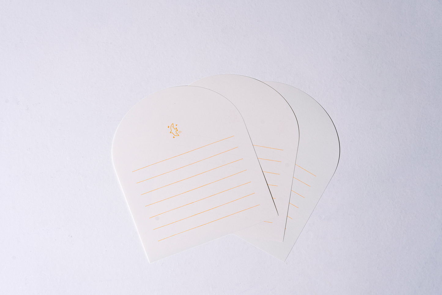 Round letter paper3枚入り 黄色の鳥