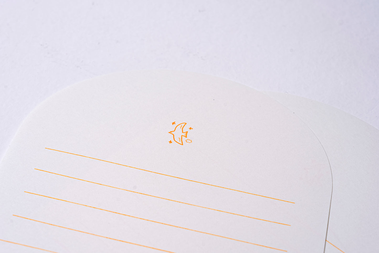 Round letter paper3枚入り 黄色の鳥