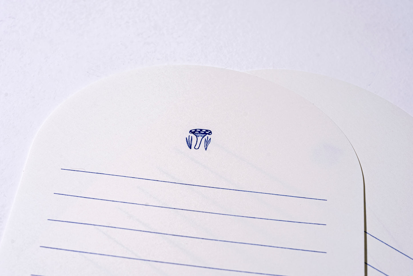 Round letter paper3枚入り 青いきのこ