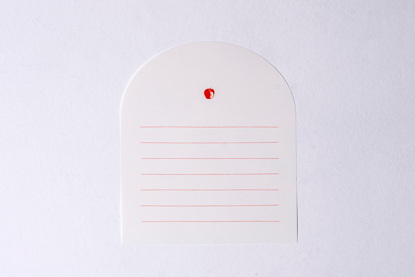 Round letter paper3枚入り 赤いりんご