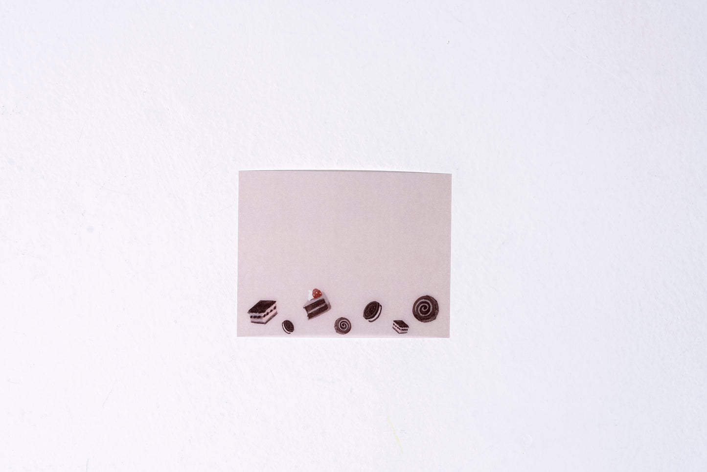 トレーシングペーパー　メッセージカード　カヌレ＆チョコケーキ　２柄×5枚＝10枚入り