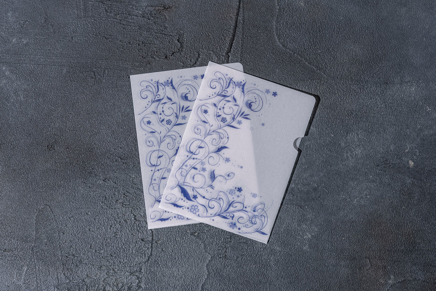 めっちゃちいさい紙ファイル　フレームブルー