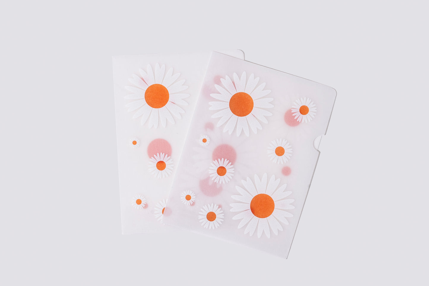 めっちゃちいさい紙ファイル　レトロ花柄ホワイト