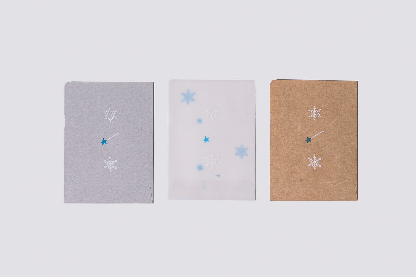 MINI FILE めっちゃちいさい紙ファイル　雪だるま　みずいろ　3枚入り　ShiraishiDesign×紙もの雑貨スキカッテ