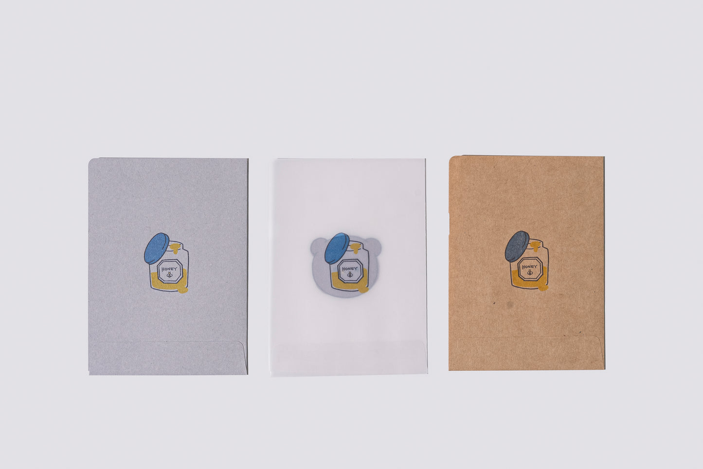 MINI FILE めっちゃ小さいミニファイル　くま　3枚入り