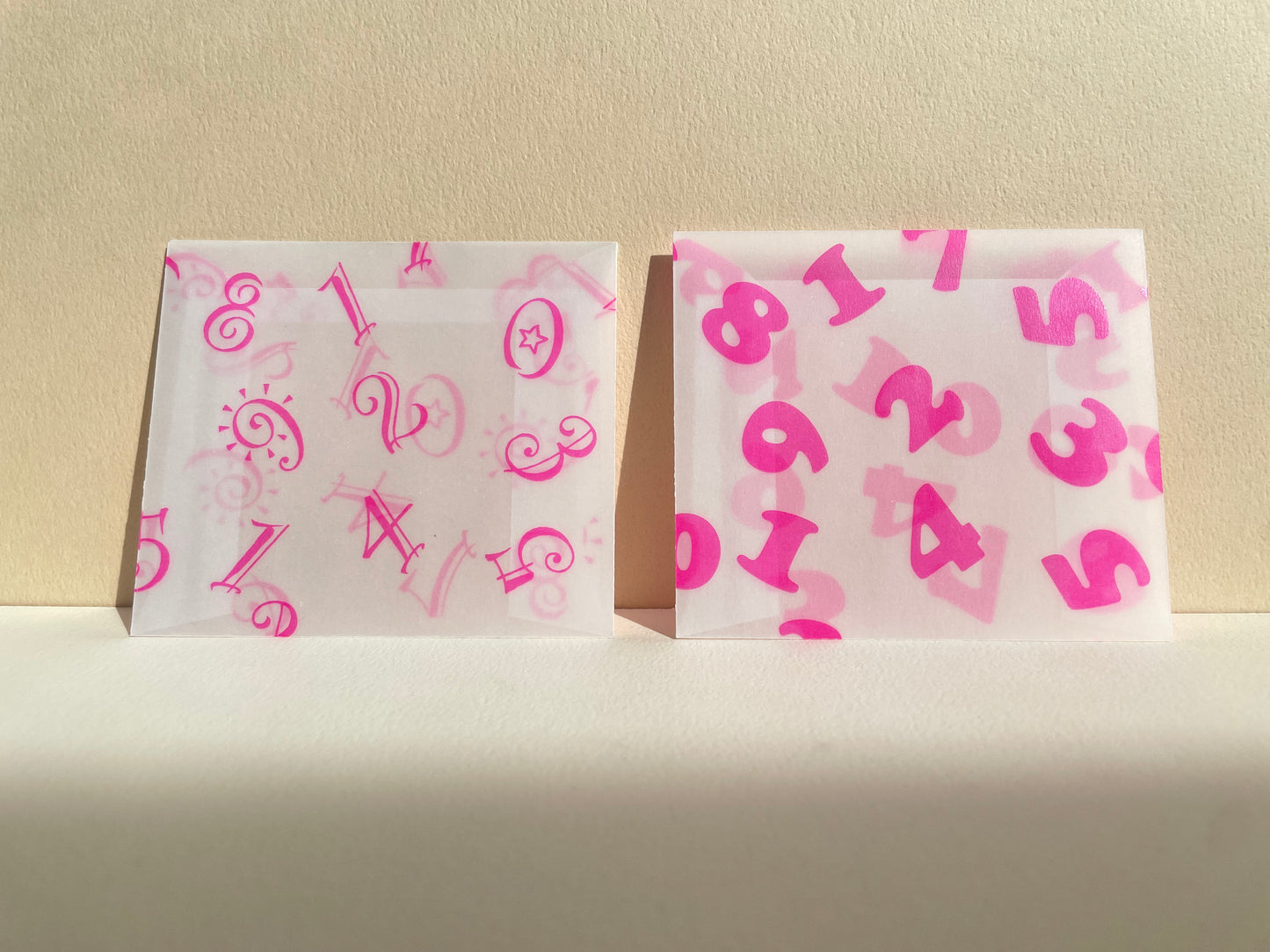 ミニ封筒リフィル　数字　２柄