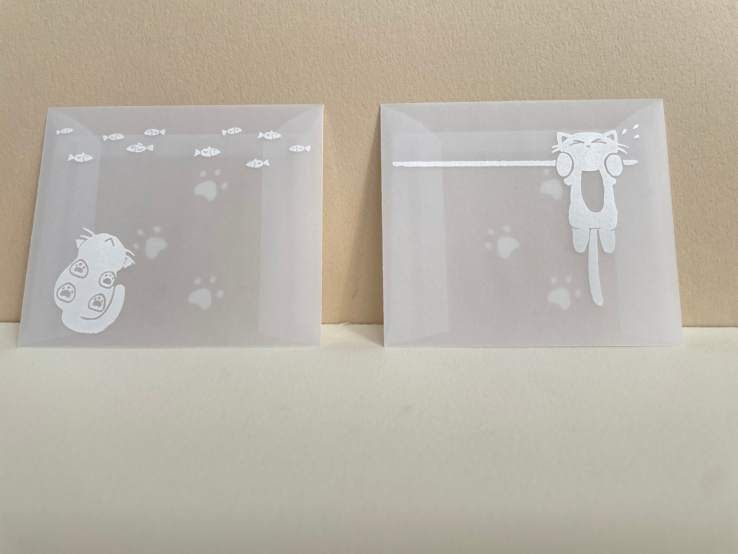 ミニ封筒リフィル　猫の運動　2柄